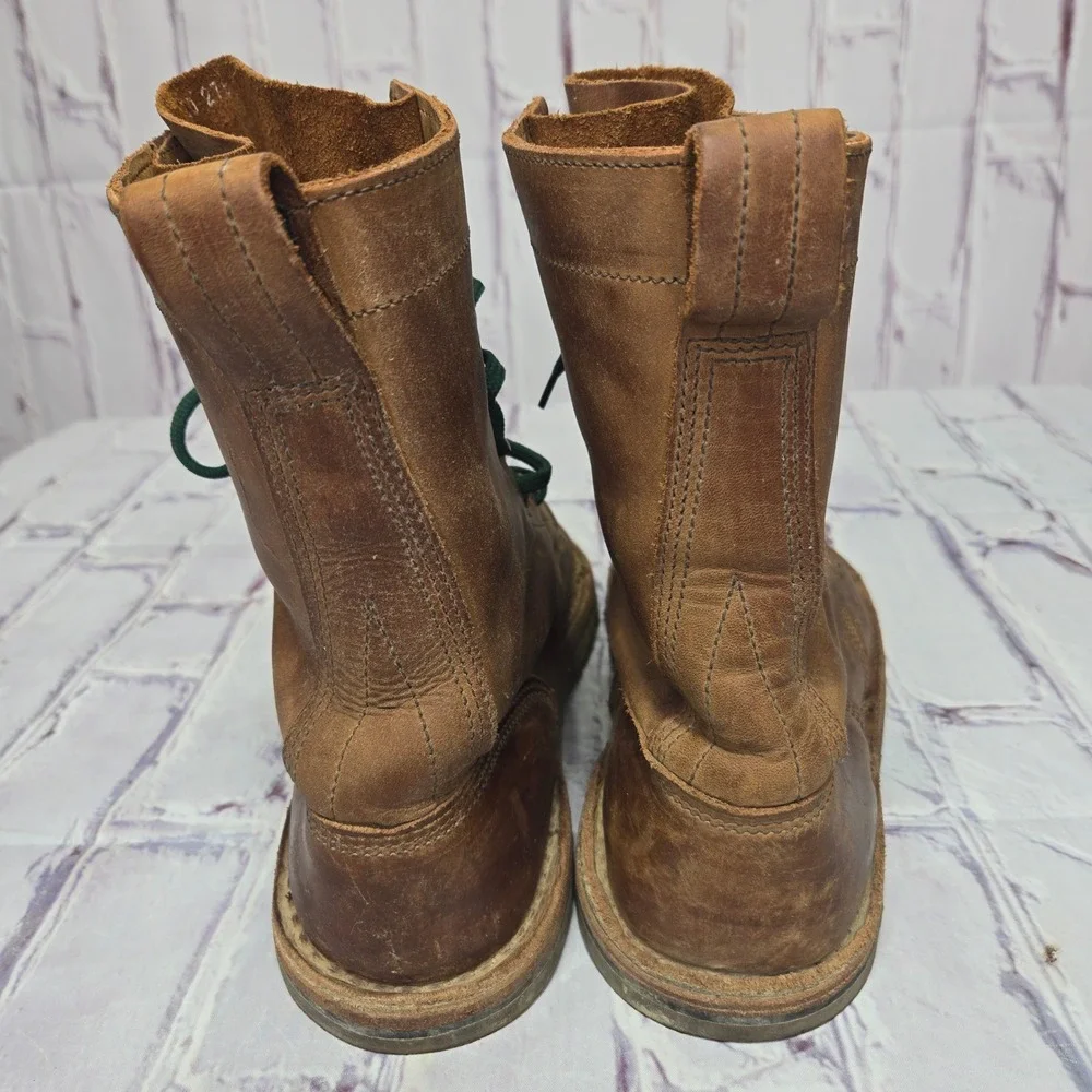 Jim Green Barefoot African Trooper Brown Rose Anvil Leather Boots Mens 10